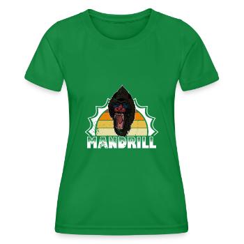 Safari Mandrill Dschungel Zoologe Zoo Biologe - Frauen Funktions-T-Shirt - Kelly Green - Vorne - AI Model Female 172 dark (172cm)