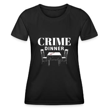 Murder Mystery Dinner, Murder Mystery Party, Detective Outfit - Women's Functional T-Shirt - black - Front - AI Model Female 172 light (172cm)