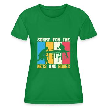 Lustiger Spruch Tischtennisspieler Geschenke - Frauen Funktions-T-Shirt - Kelly Green - Vorne - AI Model Female 172 dark (172cm)