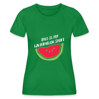 Pastèque Fruits d'été Melon tropical - T-shirt sport Femme - vert - Devant - AI Model Female 172 dark (172cm)