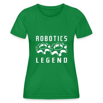 Robotics Legend Mechanic Engineer Funny Robot - Women's Functional T-Shirt - kelly green - Front - AI Model Female 172 dark (172cm)