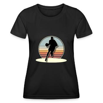 Basketball Basketballer - Frauen Funktions-T-Shirt - Schwarz - Vorne - AI Model Female 172 light (172cm)