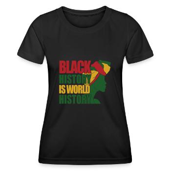 Black History Month Black History - Frauen Funktions-T-Shirt - Schwarz - Vorne - AI Model Female 172 light (172cm)