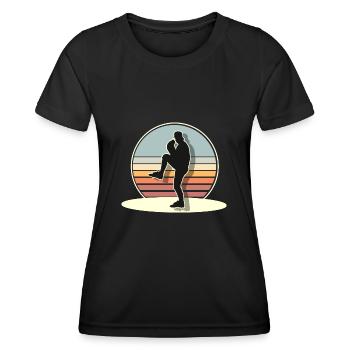 Baseball - Frauen Funktions-T-Shirt - Schwarz - Vorne - AI Model Female 172 light (172cm)