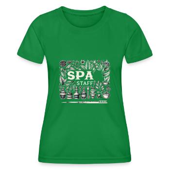 Spa Staff 5 - Women's Functional T-Shirt - kelly green - Front - AI Model Female 172 dark (172cm)