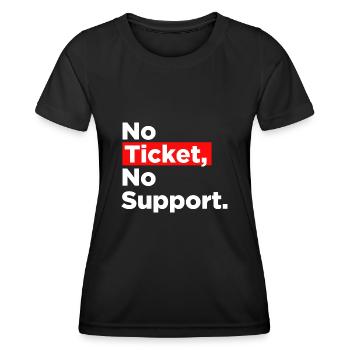 No Ticket No Support Computer Scientist IT Administrator - Women's Functional T-Shirt - black - Front - AI Model Female 172 light (172cm)
