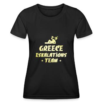 Greece Escalation - Women's Functional T-Shirt - black - Front - AI Model Female 172 light (172cm)