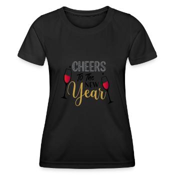 Bravo Nouvel An Nouvel An Noël - T-shirt sport Femme - noir - Devant - AI Model Female 172 light (172cm)