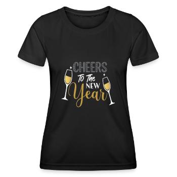 Bravo Nouvel An Nouvel An Noël - T-shirt sport Femme - noir - Devant - AI Model Female 172 light (172cm)