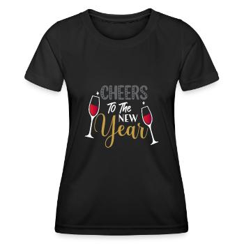 Bravo Nouvel An Nouvel An Noël - T-shirt sport Femme - noir - Devant - AI Model Female 172 light (172cm)