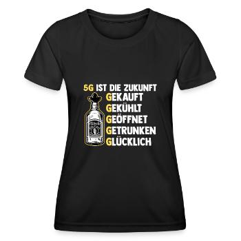 5G ist die Zukunft Tequila - Frauen Funktions-T-Shirt - Schwarz - Vorne - AI Model Female 172 light (172cm)