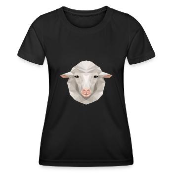 Schafkunst Puristische Tierwelt Tier Natur - Frauen Funktions-T-Shirt - Schwarz - Vorne - AI Model Female 172 light (172cm)