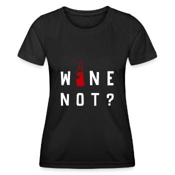I Make Pour Decisions Wine Glass - Women's Functional T-Shirt - black - Front - AI Model Female 172 light (172cm)