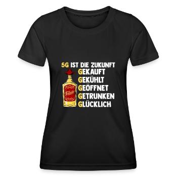 5G ist die Zukunft Tequila - Frauen Funktions-T-Shirt - Schwarz - Vorne - AI Model Female 172 light (172cm)