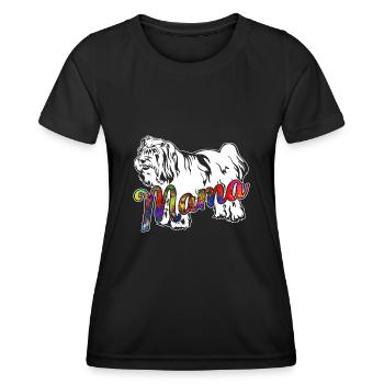 Tibetan Terrier Tibetan Terrier Mama - Women's Functional T-Shirt - black - Front - AI Model Female 172 light (172cm)
