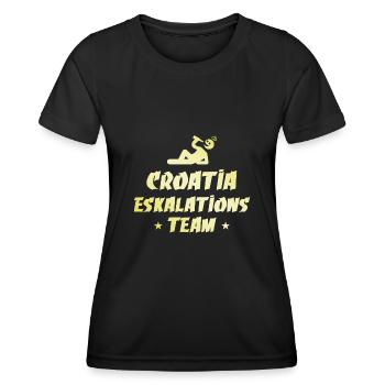 Croatia Escalation - Women's Functional T-Shirt - black - Front - AI Model Female 172 light (172cm)