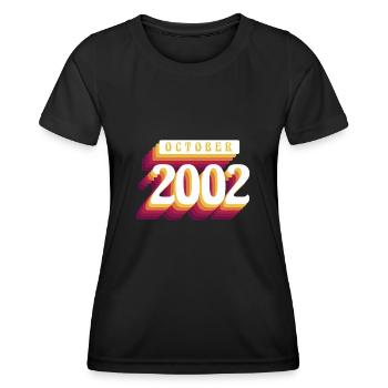 October 2002 - 20th birthday gift. Legend. - Women's Functional T-Shirt - black - Front - AI Model Female 172 light (172cm)