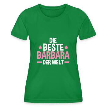 Barbara - Frauen Funktions-T-Shirt - Kelly Green - Vorne - AI Model Female 172 dark (172cm)
