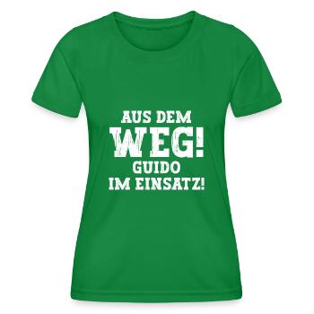 Guido Lustiger Spruch Vorname Name Guido - Frauen Funktions-T-Shirt - Kelly Green - Vorne - AI Model Female 172 dark (172cm)