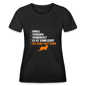 Es ist kompliziert ich habe Frettchen - Frauen Funktions-T-Shirt - Schwarz - Vorne - AI Model Female 172 light (172cm)