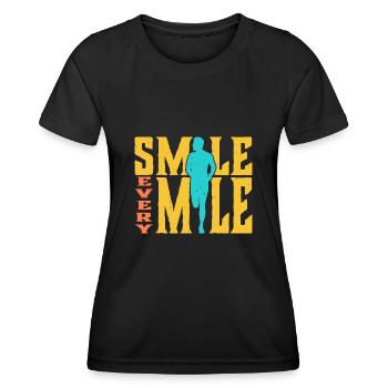 Smile Every Mile 5 - Women's Functional T-Shirt - black - Front - AI Model Female 172 light (172cm)
