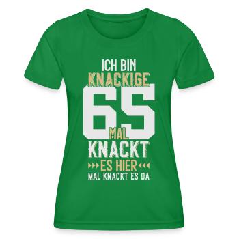 65. GEBURTSTAG 1961 KNACKIGE 65 - Frauen Funktions-T-Shirt - Kelly Green - Vorne - AI Model Female 172 dark (172cm)