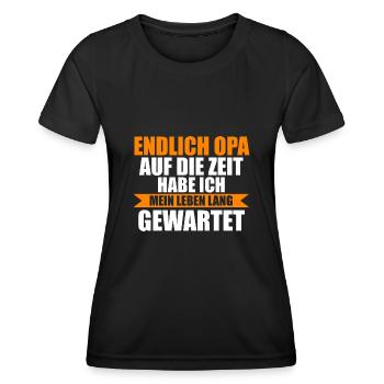Großvater Großpapa Opi Opa - Frauen Funktions-T-Shirt - Schwarz - Vorne - AI Model Female 172 light (172cm)