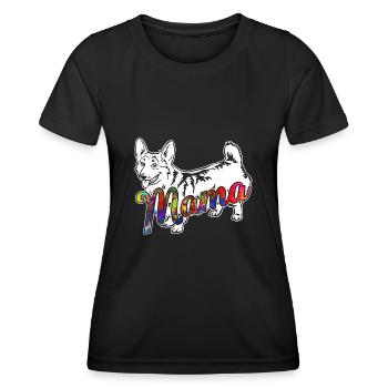 Pembroke Welsh Corgi Pembroke Welsh Corgi Mama - Women's Functional T-Shirt - black - Front - AI Model Female 172 light (172cm)
