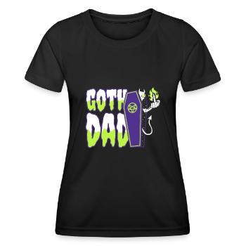 Papa gothique - T-shirt sport Femme - noir - Devant - AI Model Female 172 light (172cm)