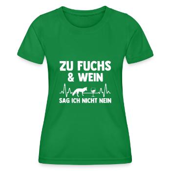 Fuchs - Frauen Funktions-T-Shirt - Kelly Green - Vorne - AI Model Female 172 dark (172cm)