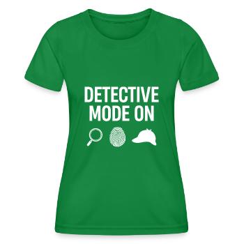 Detektivmodus Bei „krimi-tatort-outfit“ - Frauen Funktions-T-Shirt - Kelly Green - Vorne - AI Model Female 172 dark (172cm)