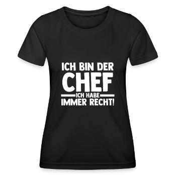 Arbeit Kollegen Büro Teamleiter Führungskraft Chef - Frauen Funktions-T-Shirt - Schwarz - Vorne - AI Model Female 172 light (172cm)