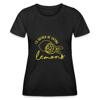 Eating Lemons Summer Lemonade Citrus - Women's Functional T-Shirt - black - Front - AI Model Female 172 light (172cm)