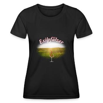 Lustiges Exilpfälzer Pälzer Pfälzer Pfalz Mundart - Frauen Funktions-T-Shirt - Schwarz - Vorne - AI Model Female 172 light (172cm)