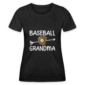 Gants Catcher Ball Baseball USA Dire - T-shirt sport Femme - noir - Devant - AI Model Female 172 light (172cm)