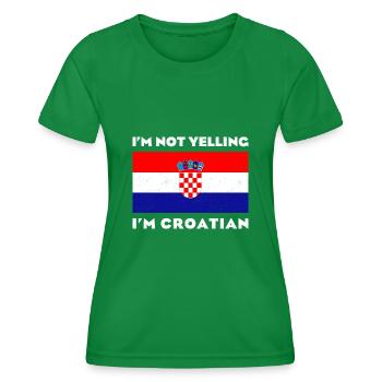 Croatie Origine patriotique Balkans SRFJ - T-shirt sport Femme - vert - Devant - AI Model Female 172 dark (172cm)