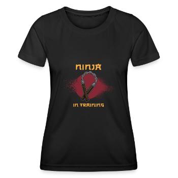 Ninjutsu Nunchaku Ninja Training Weapons Karate - Women's Functional T-Shirt - black - Front - AI Model Female 172 light (172cm)