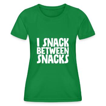Je grignote entre les collations - T-shirt sport Femme - vert - Devant - AI Model Female 172 dark (172cm)