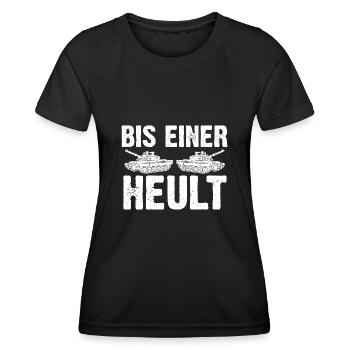 Panzerfahrer Militär Soldat Panzer - Frauen Funktions-T-Shirt - Schwarz - Vorne - AI Model Female 172 light (172cm)