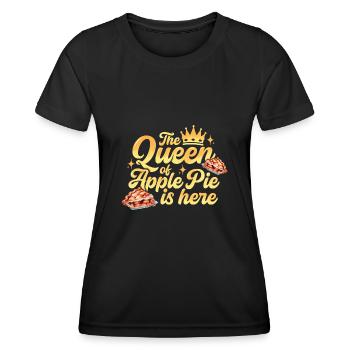 Queen of Apple pie thanksgiving applepie lover - Women's Functional T-Shirt - black - Front - AI Model Female 172 light (172cm)