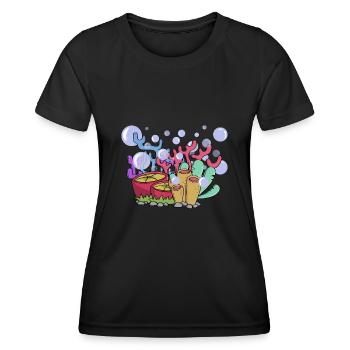 Beaux récifs coralliens, océan, nature, - T-shirt sport Femme - noir - Devant - AI Model Female 172 light (172cm)