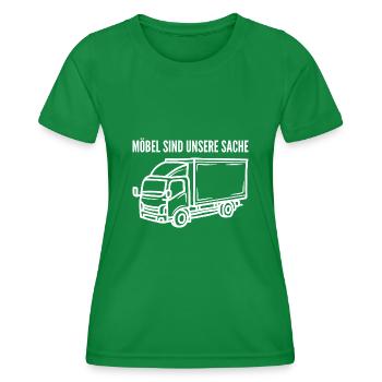 Die Möbel sind unsere Sache - Frauen Funktions-T-Shirt - Kelly Green - Vorne - AI Model Female 172 dark (172cm)