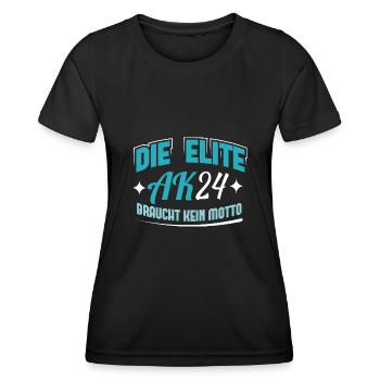 Abschlussklasse 2024 Schulabschluss Abitur Matura - Frauen Funktions-T-Shirt - Schwarz - Vorne - AI Model Female 172 light (172cm)