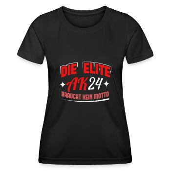 Abschlussklasse 2024 Schulabschluss Abitur Matura - Frauen Funktions-T-Shirt - Schwarz - Vorne - AI Model Female 172 light (172cm)