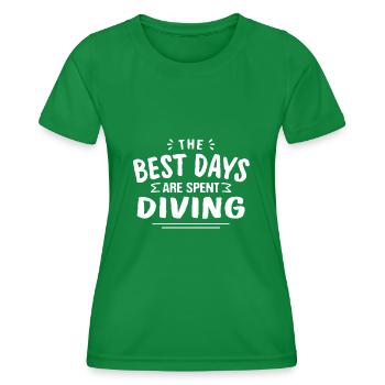 The Best Days Are Spent Diving Summer Diver - Frauen Funktions-T-Shirt - Kelly Green - Vorne - AI Model Female 172 dark (172cm)