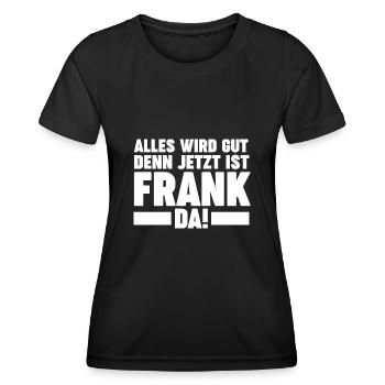 Frank - Frauen Funktions-T-Shirt - Schwarz - Vorne - AI Model Female 172 light (172cm)