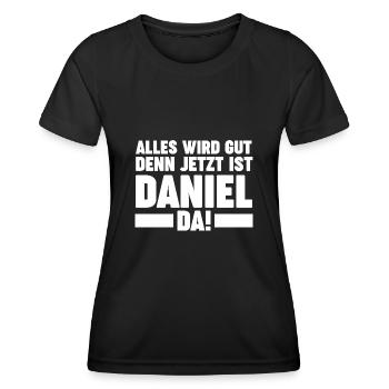 Daniel - Frauen Funktions-T-Shirt - Schwarz - Vorne - AI Model Female 172 light (172cm)