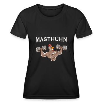 Masthuhn Für Wachstum Bodybuilding Geschenk - Frauen Funktions-T-Shirt - Schwarz - Vorne - AI Model Female 172 light (172cm)