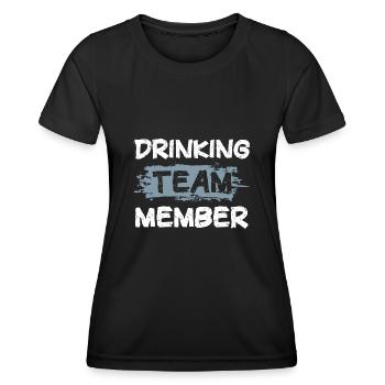 Drinking Team - Women's Functional T-Shirt - black - Front - AI Model Female 172 light (172cm)