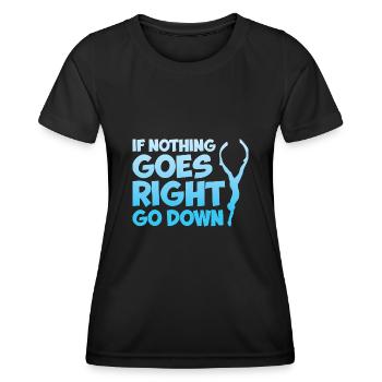 Freitauchen wenn nichts läuft tauchen - Frauen Funktions-T-Shirt - Schwarz - Vorne - AI Model Female 172 light (172cm)